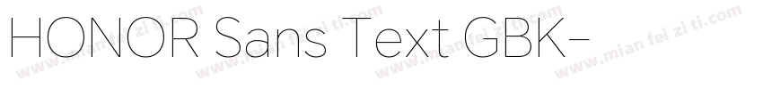 HONOR Sans Text GBK字体转换